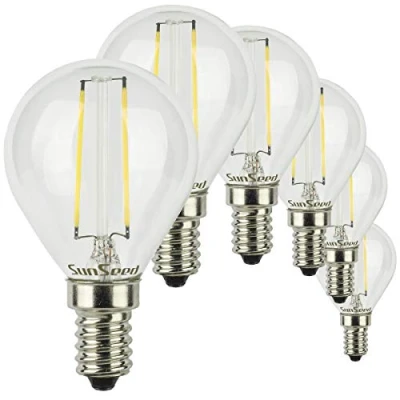 Afbeelding van SunSeed 6x gloeidraad LED golfballamp E14 2W vervangt 25W neutraal wit 4000K