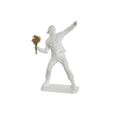 Afbeelding van Home Esprit Decoratieve Figuren Wit Gouden 23 X 12 40 Cm