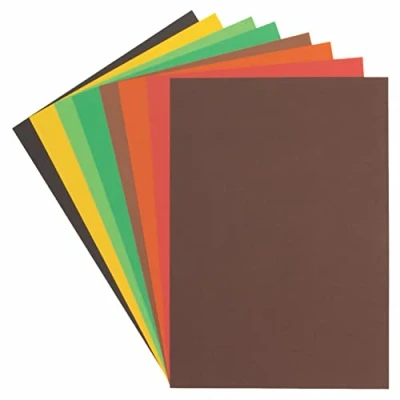 Afbeelding van Baker Ross FE618 Woodland A4 Papier &amp; Kaart Pak van 100, gekleurde kunstbenodigdheden voor kinderen om kaarten te maken, ideaal knutselprojecten