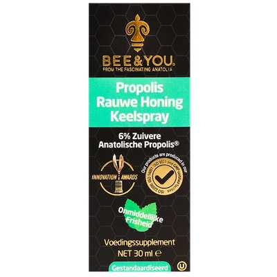 Afbeelding van Bee &amp; You Propolis Keelspray Rauwe Honing 30ml