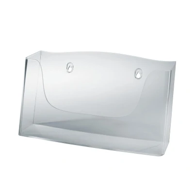 Afbeelding van Sigel Si Lh118 Folderhouder Wandmodel A4 Liggend Transparant Acryl 1 Vak
