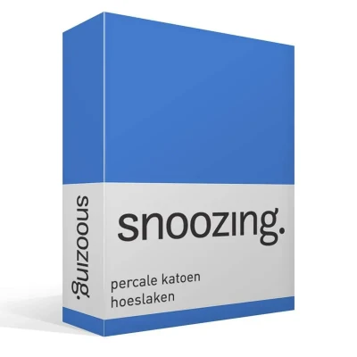 Afbeelding van Snoozing Hoeslaken Eenpersoons 90x210 cm Percale katoen Meermin