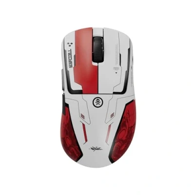 Afbeelding van Pulsar Xlite v4 Medium Wireless Quiccs Edition Gaming Muis Draadloos optisch 32.000 DPI 750 IPS 1000 Hz, 8000 Hz Rood, Wit
