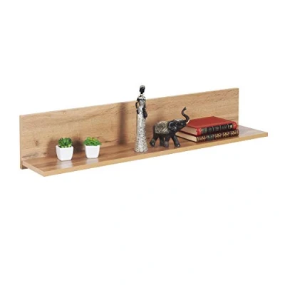 Afbeelding van RICOO wall shelf Wandplank zwevend 98 x 19 cm WM052 EW Hangende muur plank Wandrek eiken bruin