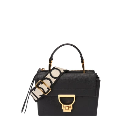 Afbeelding van Coccinelle Arlettis Signature Grained Handtas, Dames, Maat: One Size, Noir