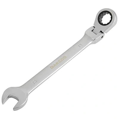 Afbeelding van DAKCOS Flexibele Hoofd Ratchet Combinatie Sleutel 13mm Chroom Vanadium Staal