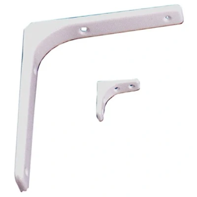 Afbeelding van AMIG Plankdrager/planksteun van metaal gelakt wit H100 x B100 mm Plankdragers