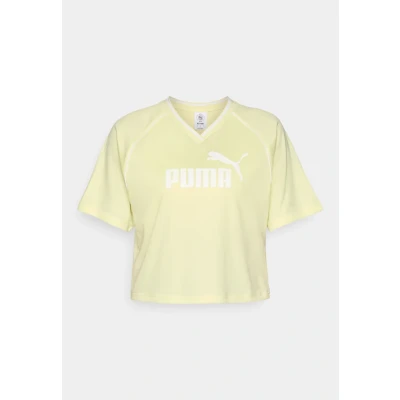 Afbeelding van Puma Relaxed Cropped Football Tshirt print, Dames, Maat: Large, Gold moon