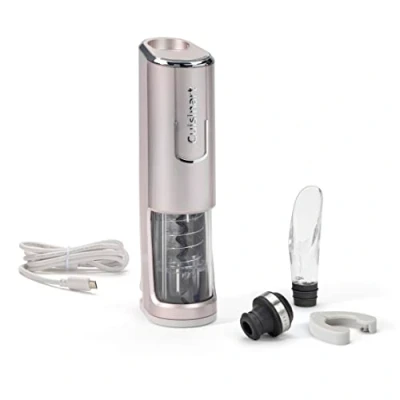 Afbeelding van Cuisinart Elektrische Wijnopener / Automatische Kurkentrekker Cordless draadloos inclusief laadstation en foliesnijder Zilver
