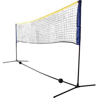 Afbeelding van Schildkröt Netgarnituur combi, vrijstaand vrijetijdsnet voor badminton, streettennis en andere sporten, traploos in hoogte verstelbaar van 0,75 m tot 1,55 m, breedte 3 970994