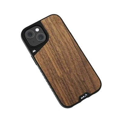 Afbeelding van Mous Case voor iPhone 15 Plus met MagSafe Limitless 5.0 Walnoot Hoesje Schokbestendig