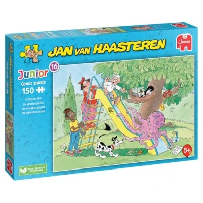 Afbeelding van Jan Van Haasteren Junior De Gladde Glijbaan (150 Stukjes), 5Y+