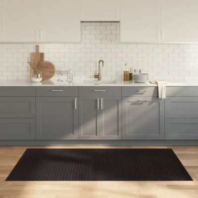 Afbeelding van Vloerkleed rechthoekig 100x200 cm bamboe donkerbruin