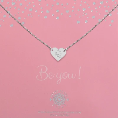 Afbeelding van Heart to Get Zilveren Armbanden Initalen hart met Letter armband Initialen initiaal