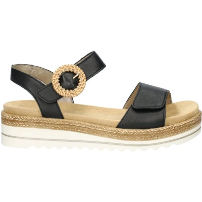 Afbeelding van Remonte Sandalen, Dames, Maat: 44, Schwarz Leer