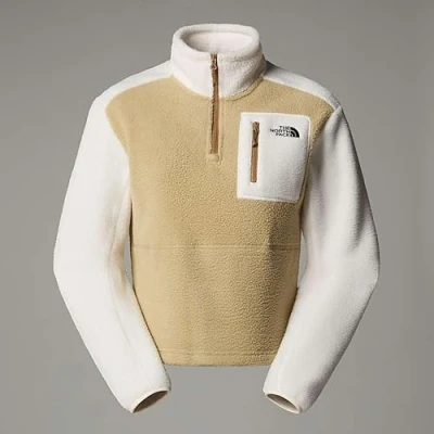 Afbeelding van The North Face Yumiori ¼ ZIP Fleece trui, Dames, Maat: XL, Khaki stone/white dune/utility brown