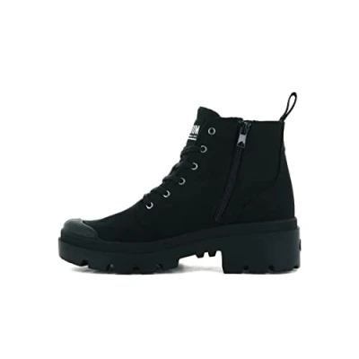 Afbeelding van Palladium Pallabase Twill Boots voor dames, zwart, 39 EU