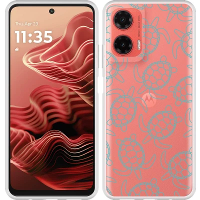 Afbeelding van Cazy Hoesje geschikt voor Motorola Moto G35 Siliconen Schildpadjes