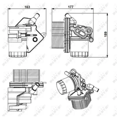 Afbeelding van Behuizing, oliefilter NRF 31238