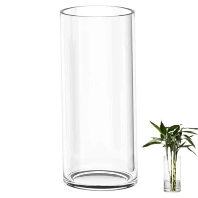 Afbeelding van TSKDKIT Extra grote glazen vaas voor bloemen 40cm cilinder verdikte heldere woonkamer moderne 40 x 12 cm