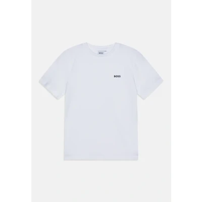 Afbeelding van HUGO BOSS Jongens T shirt met logoprint in de kleur Wit, maat: 140 = 10 jaar / 138 cm