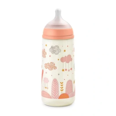 Afbeelding van Suavinex Dreams Large Flow Pink 360ml Silicone Fles SXSDX3083683