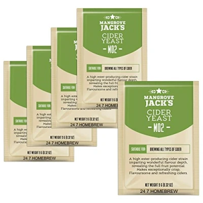 Afbeelding van Mangrove Jack 5X gist Cider M02 Craft Series 9g behandelt 23L