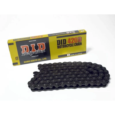 Afbeelding van DID 420D CHAIN (Black &amp; Black) Length: 146 links with clip joint (RJ)