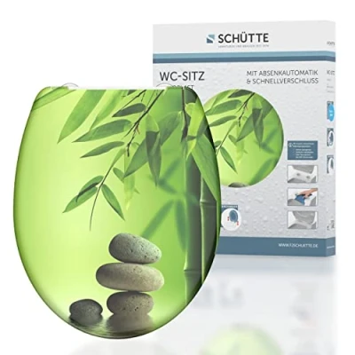 Afbeelding van Schutte Duroplast WC bril GREEN GARDEN met soft close en quick release 82365