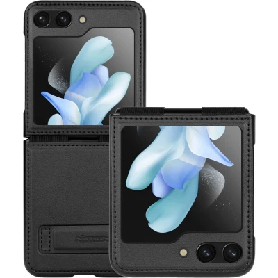Afbeelding van Nillkin Qin Samsung Galaxy Z Flip 5 Hoesje Back Cover Zwart