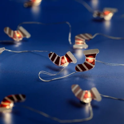 Afbeelding van Lumineo Micro LED deco string lights indoor kerstfiguurtjes lichttak warm wit licht 190cm