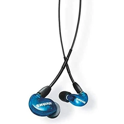 Afbeelding van Shure AONIC 215 bedraad geluid isoleren oordopjes, helder geluid, enkele driver, beveiligde in ear fit, afneembare kabel, duurzame kwaliteit, compatibel met Apple &amp; Android apparaten Blauw