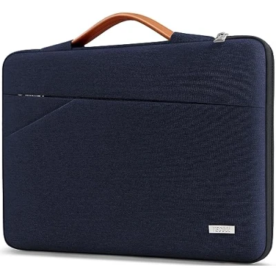 Afbeelding van TECOOL 13 Inch Laptophoes Sleeve Case Cover voor 2018 2022 MacBook Air M1 M2, 2016 Pro 13, 12.3 Surface 8/7/6/5/X, XPS Envy Beschermhoes Mouw met Handvat,Donkerblauw