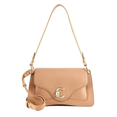 Afbeelding van COCCINELLE Leren Handtas Schoudertas C Me Handle Bag Skin Lichtbruin