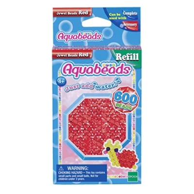 Afbeelding van Aquabeads 32668 rode glitterkralen navulset