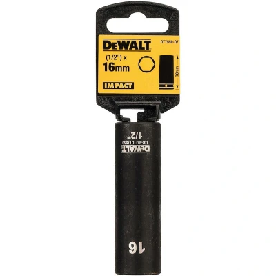 Afbeelding van DeWalt Accessoires Impact dop 16mm 1/2&quot; (Lang 78mm) DT7550 QZ