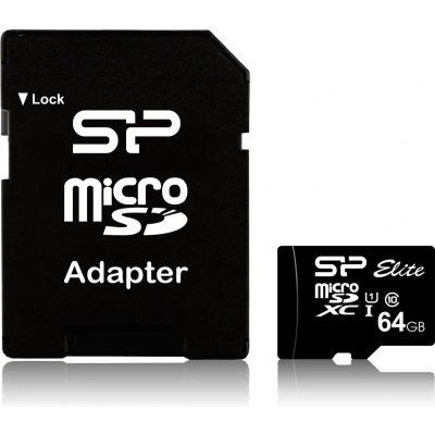 Afbeelding van Silicon Power Elite 64GB Micro SDXC UHS I Class 10 flashgeheugen