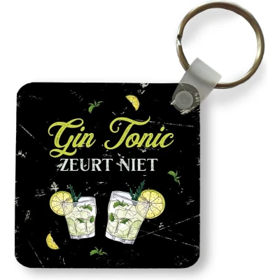 Afbeelding van Sleutelhanger Uitdeelcadeautjes Gin Glazen Vintage Plastic Vaderdag cadeau Geschenk Cadeautje voor hem Tip Mannen