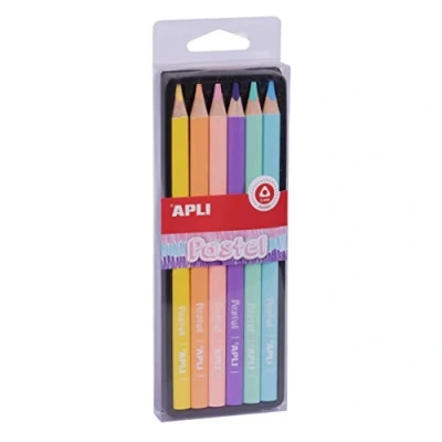 Afbeelding van APLI 18059 Jumbo Pastelpotloden Diverse kleuren doos 6 u.