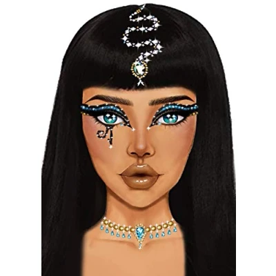 Afbeelding van Cleopatra face jewels sticker