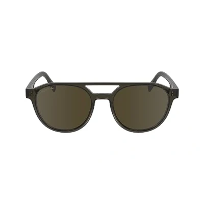 Afbeelding van Lacoste Heren L6008S zonnebril, Transparant grijs, eenheidsmaat, One Size