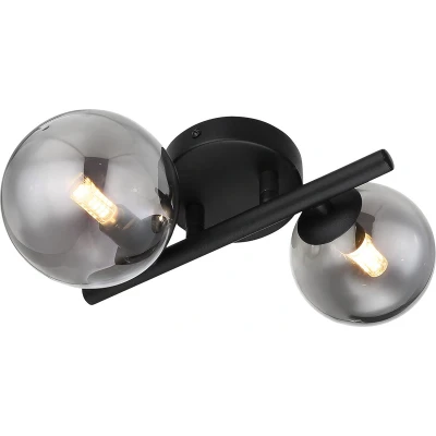 Afbeelding van Globo wandlamp Riha zwart metaal 56133 2W