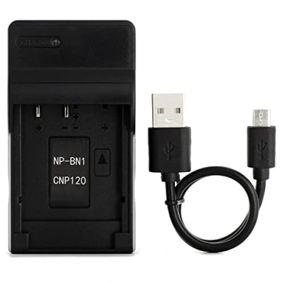 Afbeelding van NP BN1 USB Oplader voor Sony Cyber shot DSC T110, T99, TF1, TX30, TX20, TX200V, TX10, TX9, TX5, WX80, W620, WX9, WX150 Camera en Meer