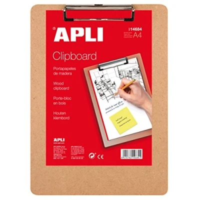 Afbeelding van APLI 14684 A4 houten klembord,Bruin