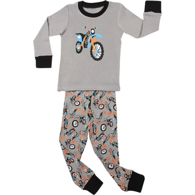 Afbeelding van Elowel Jongens &quot;Motorfiets&quot; Pyjama set 100% katoen (maat 104/4 jaar)