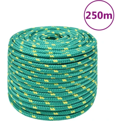 Afbeelding van vidaXL Boottouw 12 mm 250 m polypropyleen groen