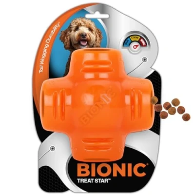 Afbeelding van BIONIC voederspeeltje Treat Star 12x12x7cm oranje