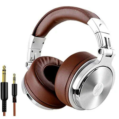 Afbeelding van OneOdio Pro 30 Studio hoofdtelefoons, bekabeld, over ear voor opname, 3,5 mm en 6,35 jack, 50 drivers, mixen, bewaking in de studio, DJ, gitaar, podcast, mobiele telefoon, pc