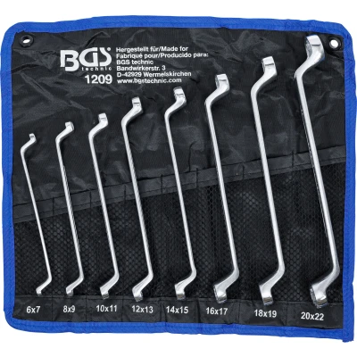 Afbeelding van BGS Ringsleutelset verdiept 6 x 7 20 22 mm 8 delig