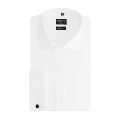 Afbeelding van Gents Dubbele manchet bamboe ecru Maat XL